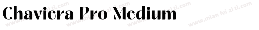 Chaviera Pro Medium字体转换